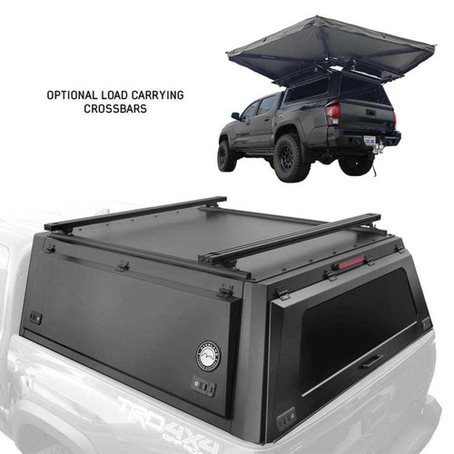 Overland Vehicle Systems 70100006 - Expedition Truck Cap W/Full Wing Doors, Front and Rear Windows and 3rd Brake Light 19-23 Ford Ranger 5 Foot Bed