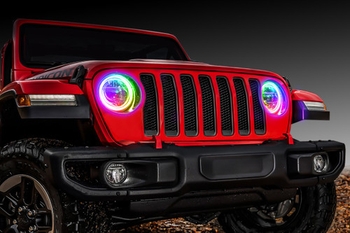 ORACLE Lighting 1214-333 - Jeep Wrangler JL/Gladiator JT LED Surface Mount Headlight Halo Kit ColorSHIFT 2 ORACLE Lighting 1214-333 - Jeep Wrangler JL/Gladiator JT LED Surface Mount Headlight Halo Kit ColorSHIFT 2