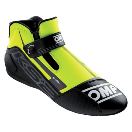 OMP Racing KC0-0825-A01-059-46 - OMP KS-2 Shoes My2021 Yellow/Black - Size 46