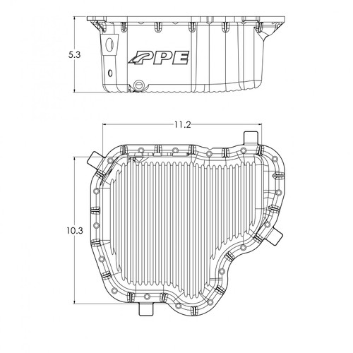 PPE 114052020 - 2001-2010 GM 6.6L Duramax  High-Capacity Cast Aluminum Engine Oil Pan