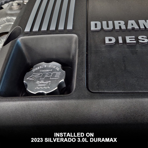PPE 114003017 - 2001-2023 GM 6.6L/3.0L Duramax Billet Aluminum Engine Oil Filler Cap