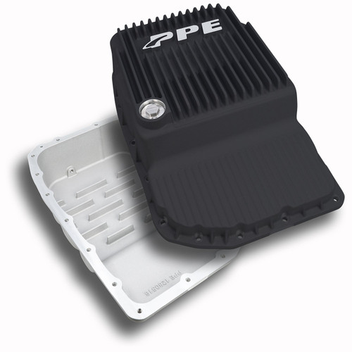 PPE 128051620 - 2007-2020 GM w/ 6L80 Heavy-Duty Cast Aluminum Transmission Pan Black