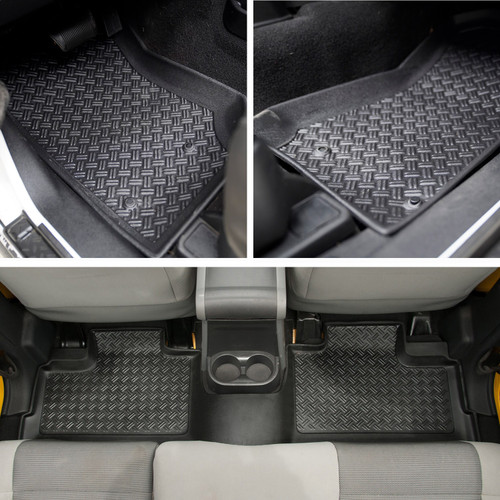 Paramount Automotive 59-1127 - Floor Liners; 3 pcs.; Front And Rear; Black; [Available While Supplies Last];