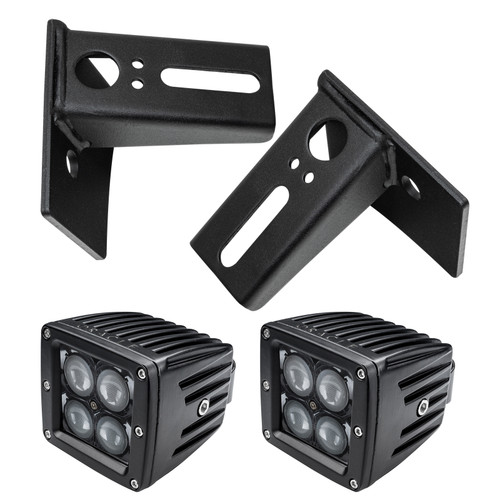 ORACLE Lighting 2142-504 - Jeep JK Lower Windshield Mount Brackets/Lights Combo