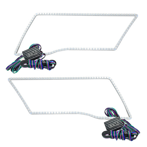 ORACLE Lighting 2250-333 - Dodge Ram Sport 09-18 LED Headlight Halo Kit - ColorSHIFT w/ 2.0 Controller