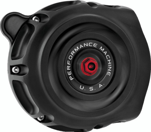 Performance Machine 0206-2132-SMB - Vintage Air Cleaner - Black Ops