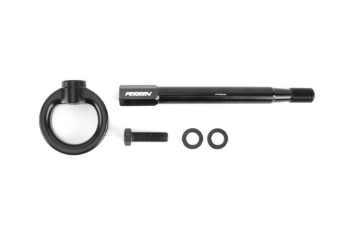 Perrin PSP-BDY-231BK - 08-14 Subaru WRX & STI / 08-11 Impreza / 05-09 Legacy Tow Hook Kit (Front) - Flat Black