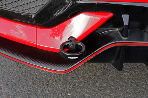 Perrin PHP-BDY-251GBK - 17-21 Honda Civic Si/Type R/Touring/Hatchback Tow Hook Kit Rear - Gloss Black