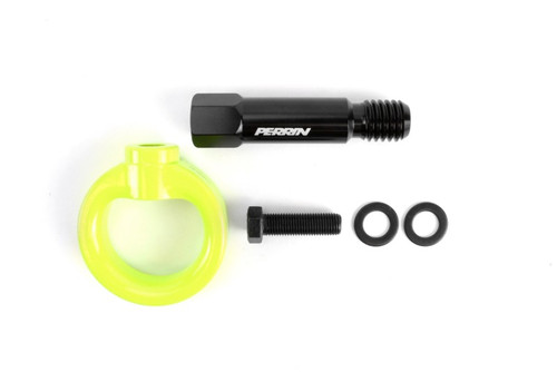 Perrin PTP-BDY-250NY - 20-25 Toyota Supra Tow Hook Kit (Rear) - Neon Yellow