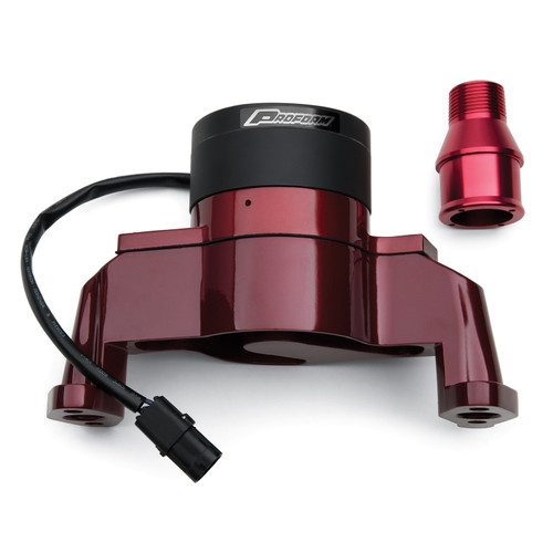 Proform 66225R - Electric Engine Water Pump Aluminum Red Powder Coat Fits SB Chevy Engines
