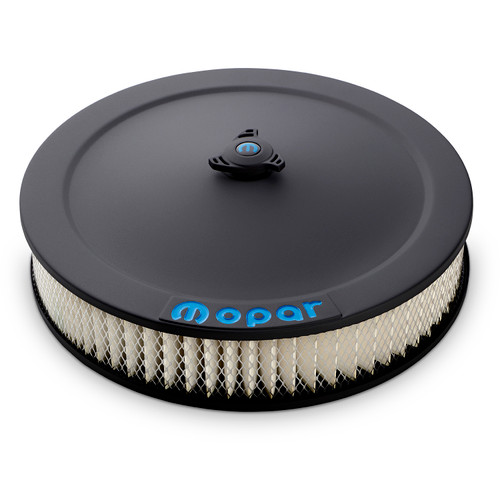 Proform 440-752 - Air Cleaner Kit 14 Inch Diameter Black Crinkle Blue MOPAR Emblem