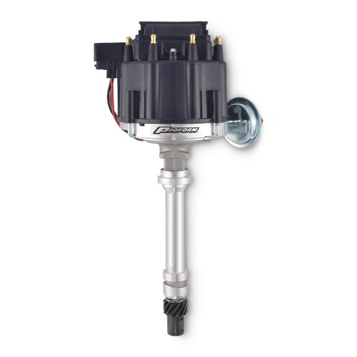 Proform 66941BK - HEI Distributor Racing Type w/Vac-Adv Black Cap Polished For Chevy V8 Engine