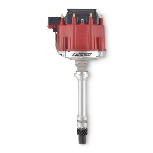Proform 66941RM - HEI Distributor Racing Type w/o Vac-Adv Red Cap Polished Chevy V8 Engines