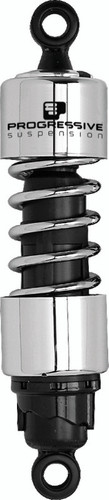Progressive Suspension 412-4075C - Progressive Harley 412 Series Shocks 11.5in - Chrome