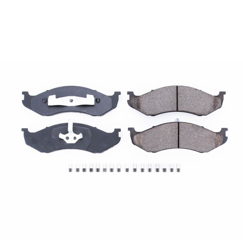 PowerStop 17-477 - Power Stop 90-01 Jeep Cherokee Front Z17 Evolution Ceramic Brake Pads w/Hardware