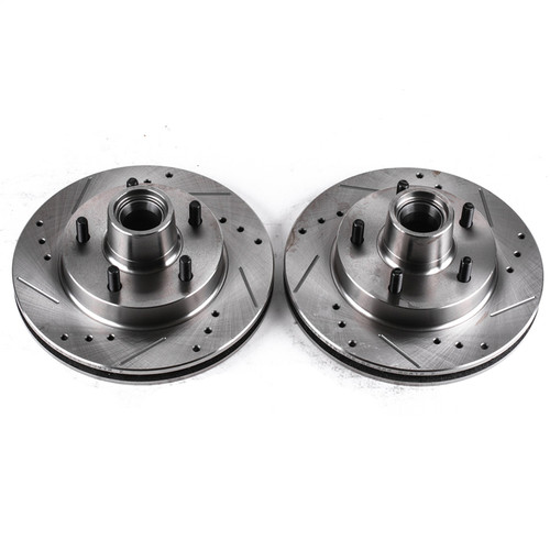 PowerStop AR8213XPR - Power Stop 82-87 Buick Regal Front Evolution Drilled & Slotted Rotors - Pair