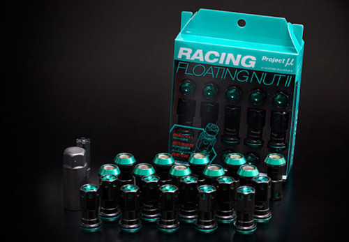 Project Mu PFN2P150B - Racing Floating Lug Nut II M12 x 1.5 - Black