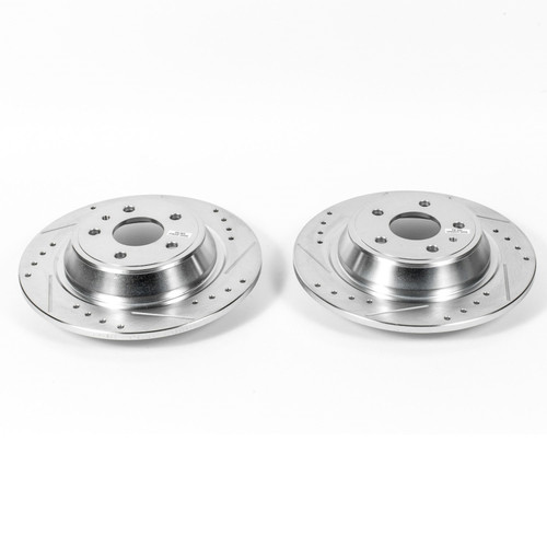 PowerStop AR85156XPR - Power Stop 13-19 Ford Fusion Rear Evolution Drilled & Slotted Rotors - Pair