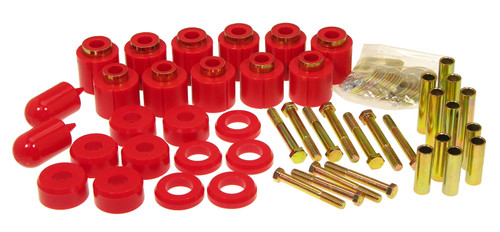 Prothane 1-114 - 97-01 Jeep TJ 1in Lift Body Mount Kit - Red