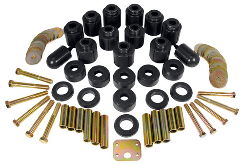 Prothane 1-114-BL - 97-01 Jeep TJ 1in Lift Body Mount Kit - Black