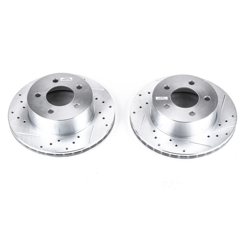 PowerStop AR8722XPR - Power Stop 90-99 Jeep Cherokee Front Evolution Drilled & Slotted Rotors - Pair