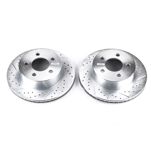 PowerStop AR8745XPR - Power Stop 99-01 Jeep Cherokee Front Evolution Drilled & Slotted Rotors - Pair