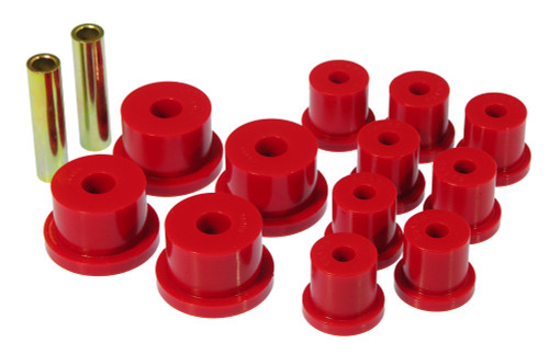 Prothane 6-1051 - 64-73 Ford Mustang Rear Spring & 1/2in Shackle Bushings - Red