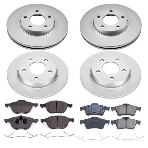 PowerStop CRK122 - Power Stop 04-05 Mazda 3 Front & Rear Z17 Evolution Geomet Coated Brake Kit