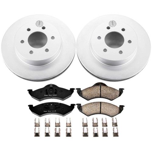 PowerStop CRK2139 - Power Stop 00-02 Dodge Dakota Front Z17 Evolution Geomet Coated Brake Kit