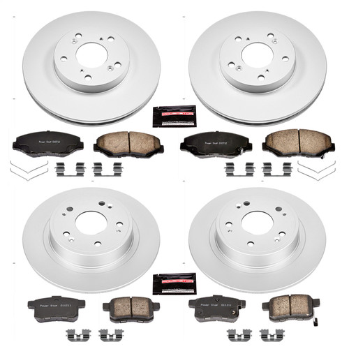 PowerStop CRK2744 - Power Stop 08-10 Honda Accord Front & Rear Z17 Evolution Geomet Coated Brake Kit