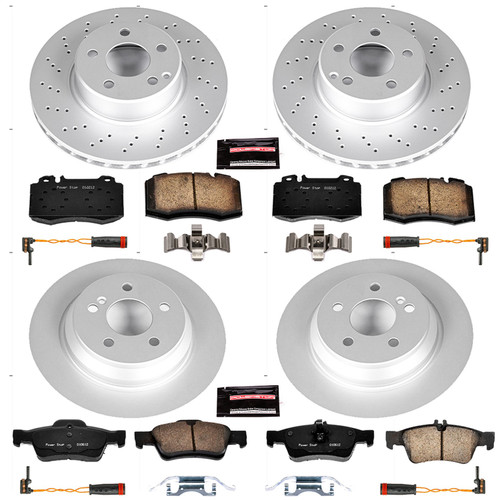 PowerStop CRK2817 - Power Stop 2006 Mercedes-Benz S350 Front & Rear Z23 Evolution Sport Coated Brake Kit