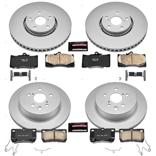 PowerStop CRK4070 - Power Stop 07-11 Lexus GS350 Front & Rear Z17 Evolution Geomet Coated Brake Kit
