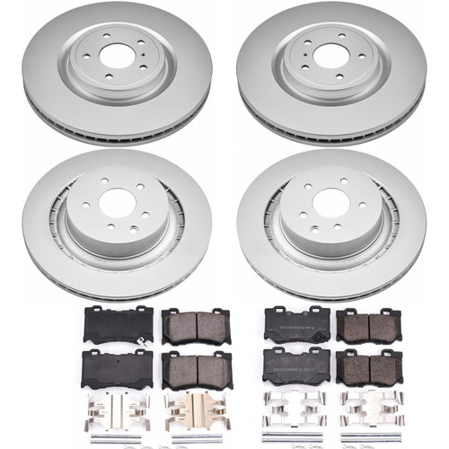 PowerStop CRK4138 - Power Stop 08-13 Infiniti G37 Front & Rear Z17 Evolution Geomet Coated Brake Kit