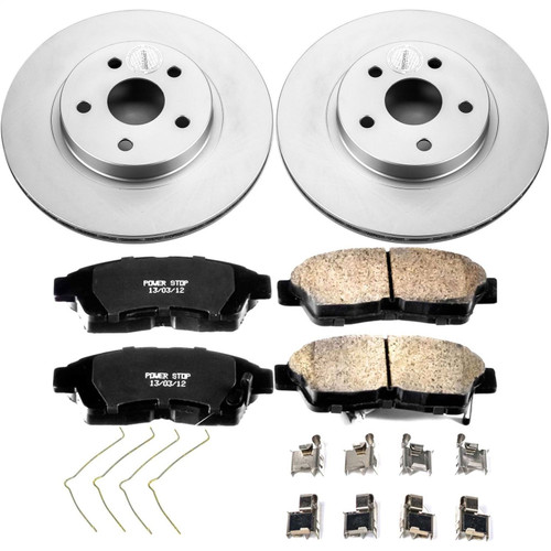 PowerStop CRK3163 - Power Stop 96-00 Toyota RAV4 Front Z17 Evolution Geomet Coated Brake Kit