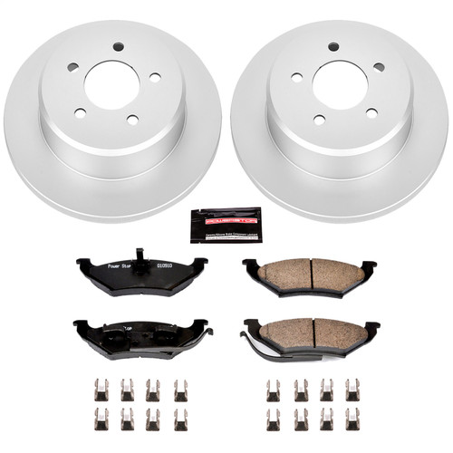PowerStop CRK5149 - Power Stop 97-99 Chrysler Town & Country Rear Z17 Evolution Geomet Coated Brake Kit