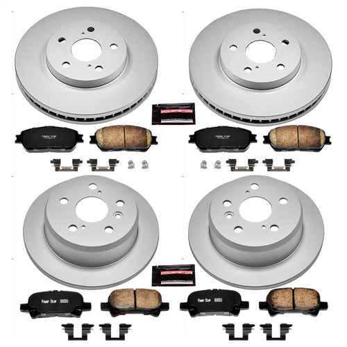 PowerStop CRK5482 - Power Stop 05-07 Toyota Avalon Front & Rear Z17 Evolution Geomet Coated Brake Kit