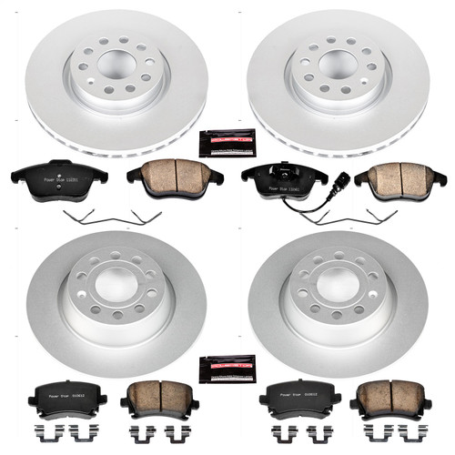 PowerStop CRK5802 - Power Stop 2011 Volkswagen Tiguan Front & Rear Z23 Evolution Sport Coated Brake Kit