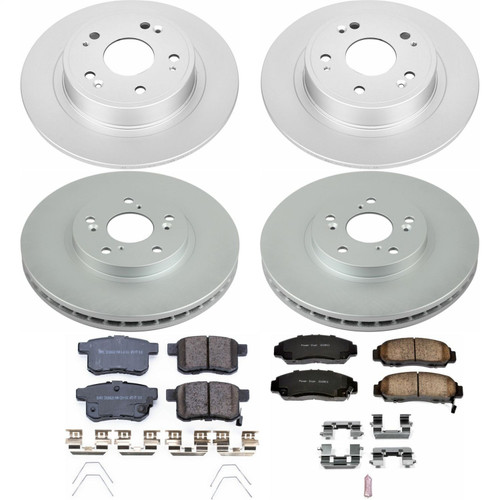 PowerStop CRK5935 - Power Stop 2011 Honda Accord Front & Rear Z17 Evolution Geomet Coated Brake Kit