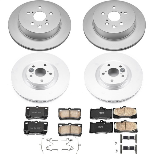 PowerStop CRK5869 - Power Stop 09-11 Lexus GS350 Front & Rear Z17 Evolution Geomet Coated Brake Kit