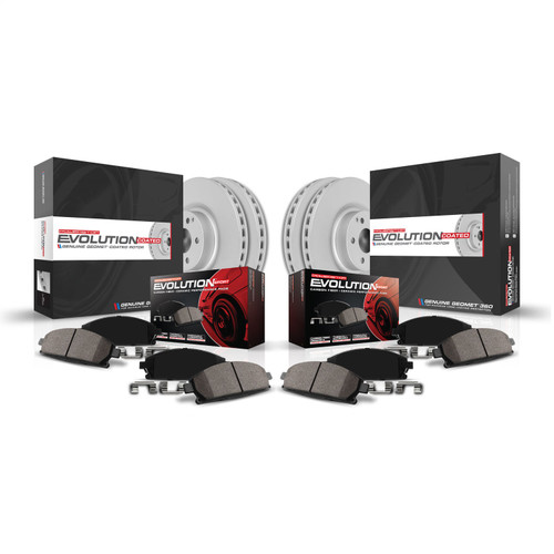 PowerStop CRK6065 - Power Stop 11-15 BMW X5 Front & Rear Z23 Evolution Sport Coated Brake Kit