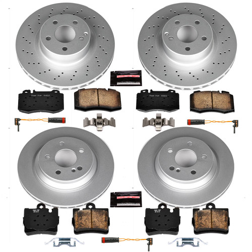 PowerStop CRK6211 - Power Stop 00-03 Mercedes-Benz CL500 Front & Rear Z23 Evolution Sport Coated Brake Kit
