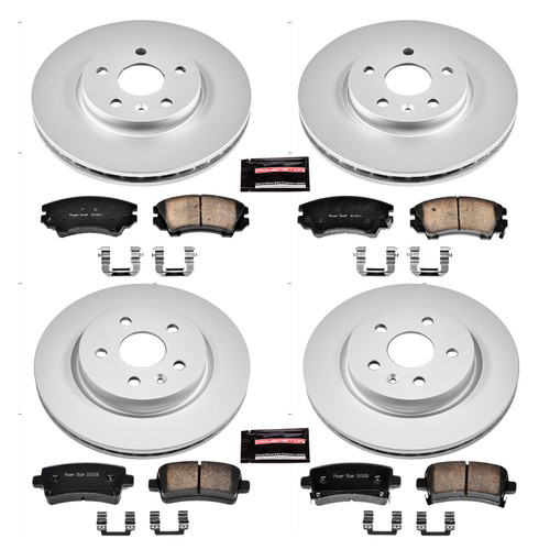 PowerStop CRK6330 - Power Stop 2017 Buick Regal Front & Rear Z17 Evolution Geomet Coated Brake Kit