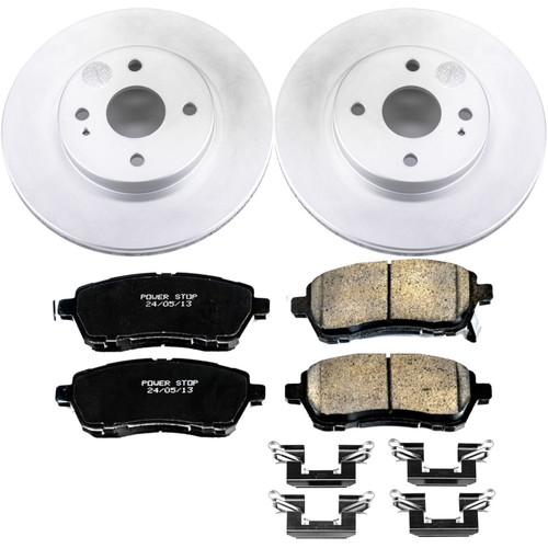 PowerStop CRK6344 - Power Stop 11-14 Mazda 2 Front Z17 Evolution Geomet Coated Brake Kit