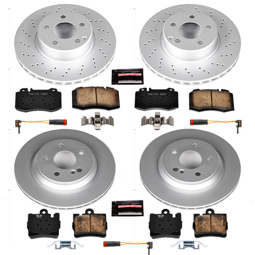 PowerStop CRK6746 - Power Stop 2003 Mercedes-Benz S430 Front & Rear Z23 Evolution Sport Coated Brake Kit