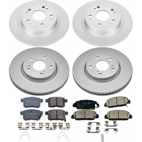 PowerStop CRK6516 - Power Stop 13-17 Honda Accord Front & Rear Z17 Evolution Geomet Coated Brake Kit