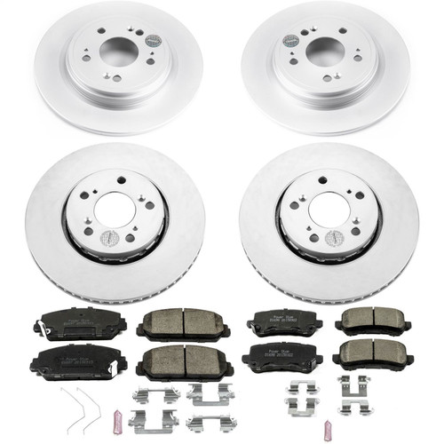 PowerStop CRK6954 - Power Stop 14-19 Acura RLX Front & Rear Z17 Evolution Geomet Coated Brake Kit