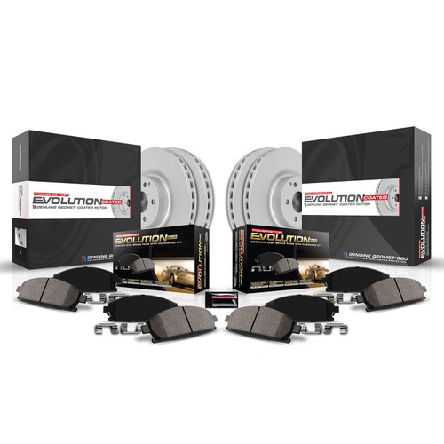 PowerStop CRK7322 - Power Stop 15-19 Ford Edge Front & Rear Z17 Evolution Geomet Coated Brake Kit
