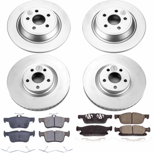 PowerStop CRK7322 - Power Stop 15-19 Ford Edge Front & Rear Z17 Evolution Geomet Coated Brake Kit