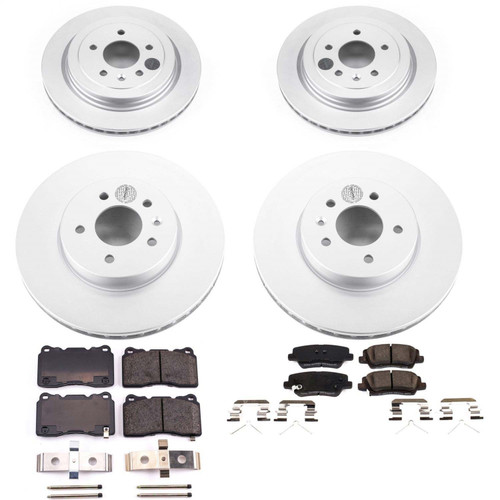 PowerStop CRK7403 - Power Stop 16-18 Cadillac ATS Front & Rear Z17 Evolution Geomet Coated Brake Kit