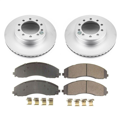 PowerStop CRK7422 - Power Stop 17-22 Ford F-550 Super Duty Front Z17 Coated Brake Kit
